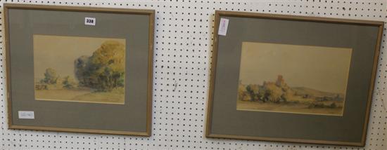Pair of watercolours, by Harry Marley